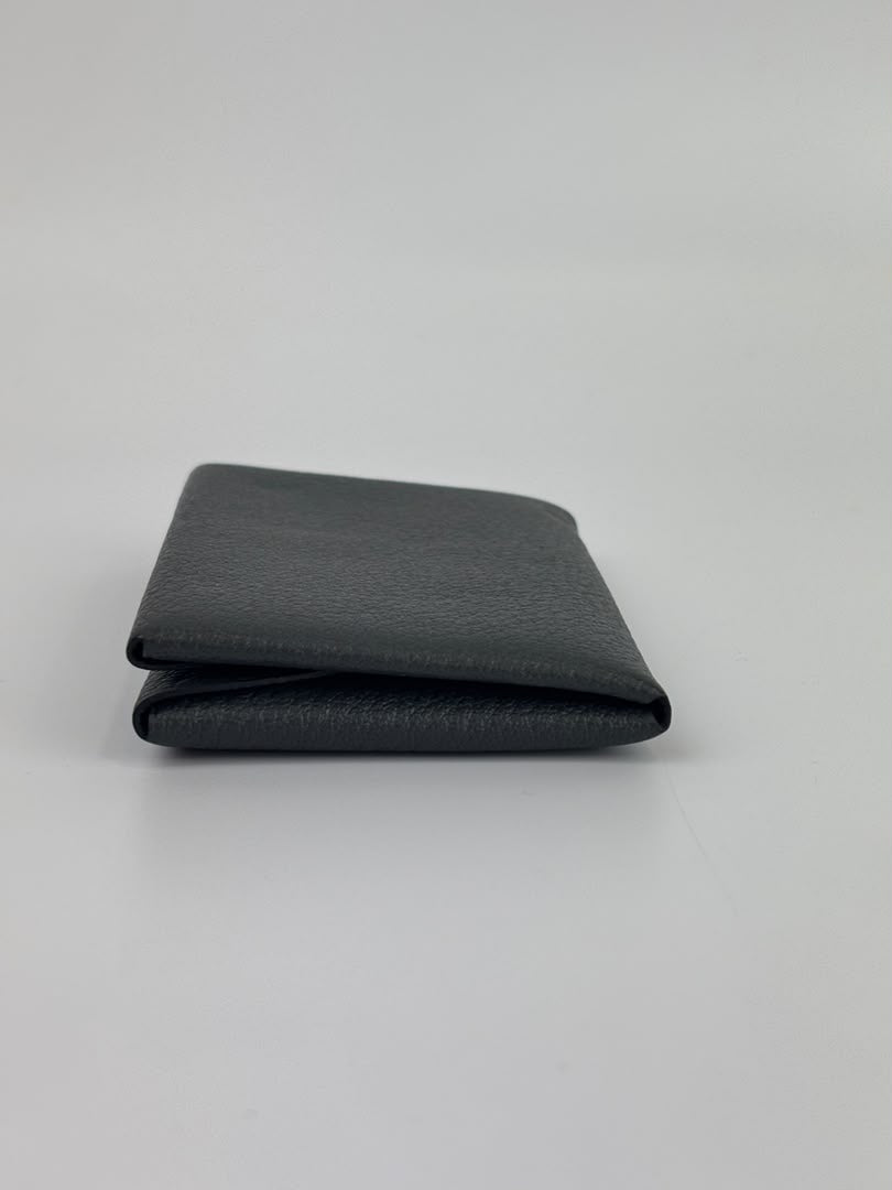 Calvi Duo Card Holder Chevre Mysore Gris Misty / Noir