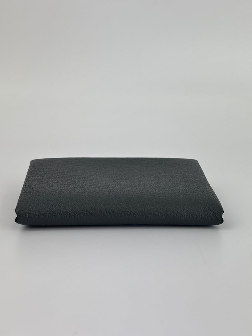 Calvi Duo Card Holder Chevre Mysore Gris Misty / Noir