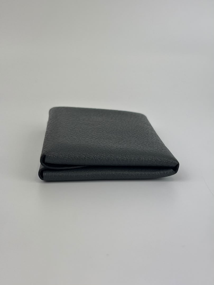 Calvi Duo Card Holder Chevre Mysore Gris Misty / Noir