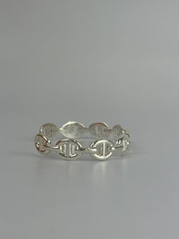 Medium Model Chaîne d'Ancre Enchaînée Bracelet Silver Size SH