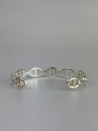 Medium Model Chaîne d'Ancre Enchaînée Bracelet Silver Size SH