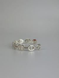 Medium Model Chaîne d'Ancre Enchaînée Bracelet Silver Size SH
