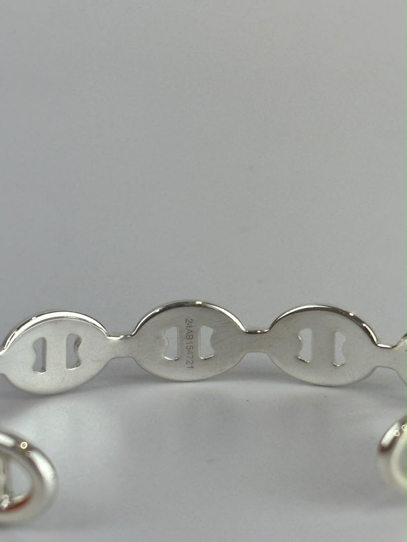Medium Model Chaîne d'Ancre Enchaînée Bracelet Silver Size SH