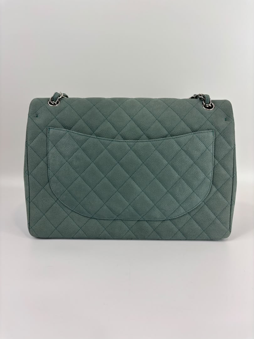 Maxi Jumbo Suede Caviar Teal SHW