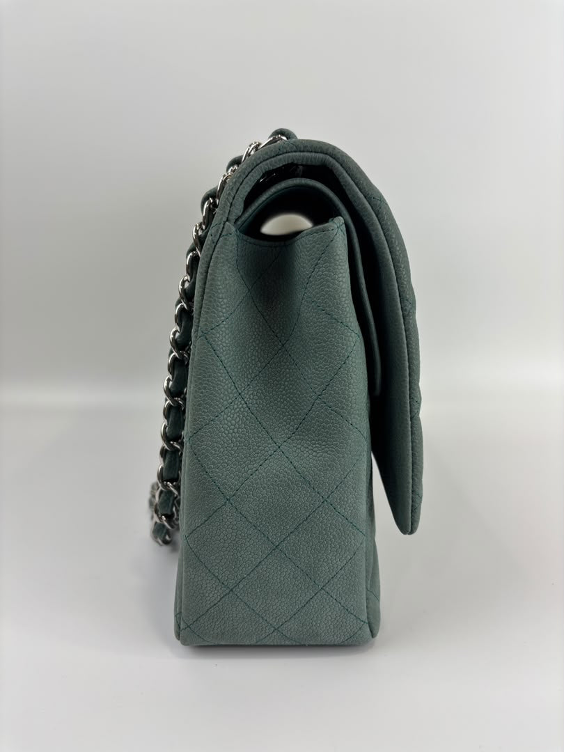 Maxi Jumbo Suede Caviar Teal SHW
