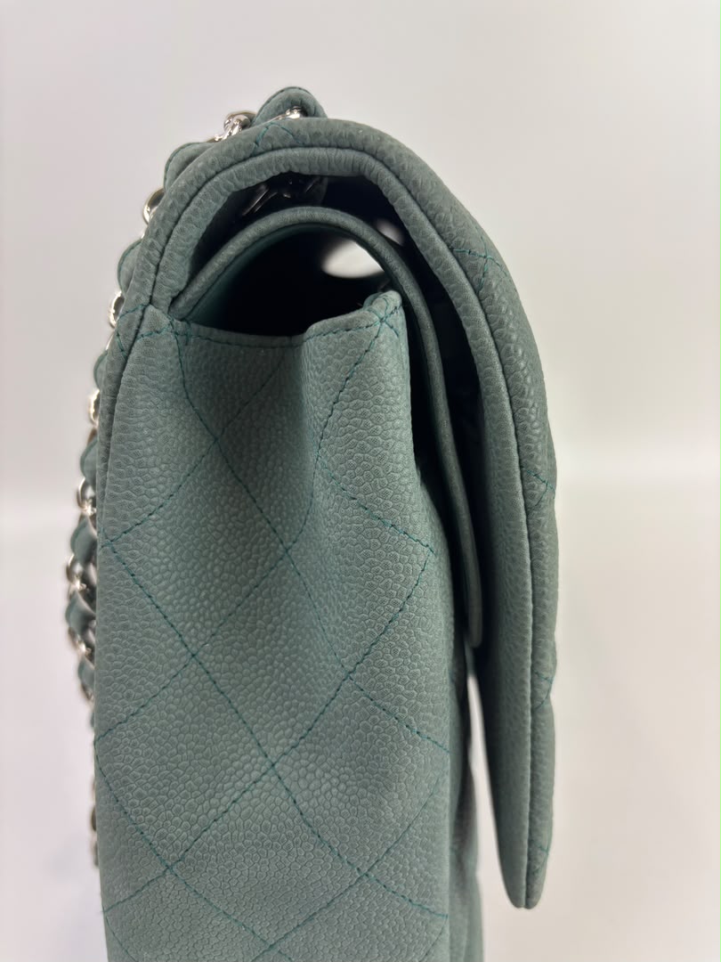 Maxi Jumbo Suede Caviar Teal SHW