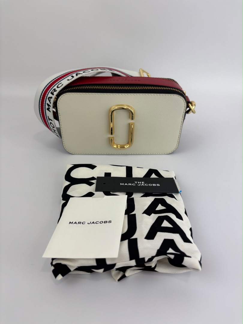 Snapshot Crossbody Bag in Red / White / Black
