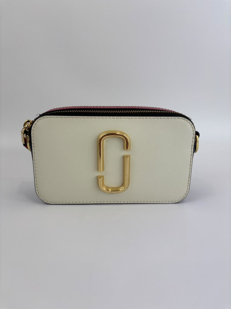 Snapshot Crossbody Bag in Red / White / Black