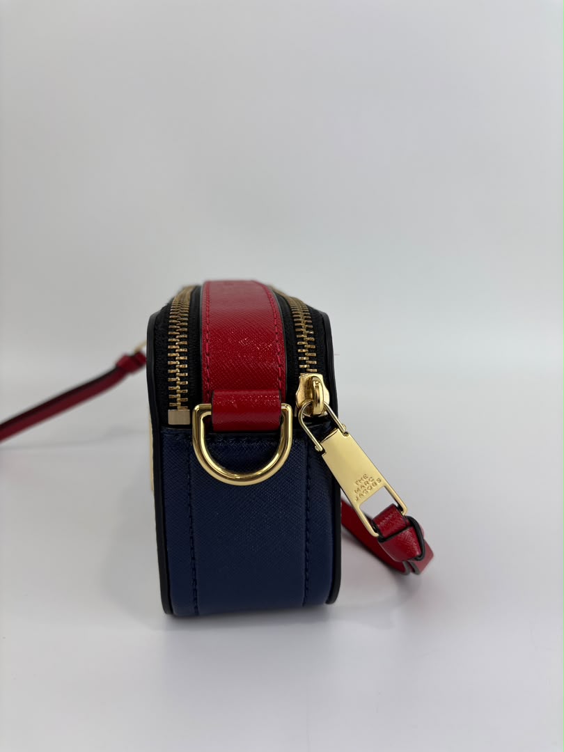 Snapshot Crossbody Bag in Red / White / Black