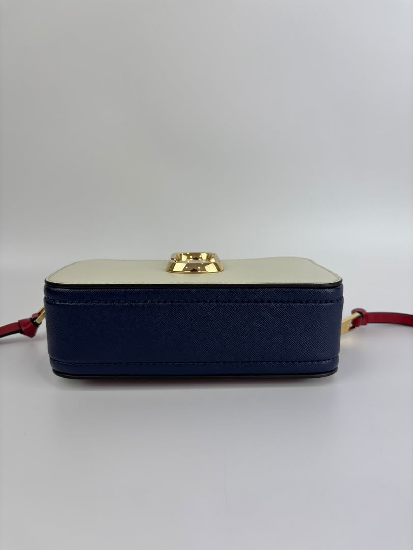 Snapshot Crossbody Bag in Red / White / Black