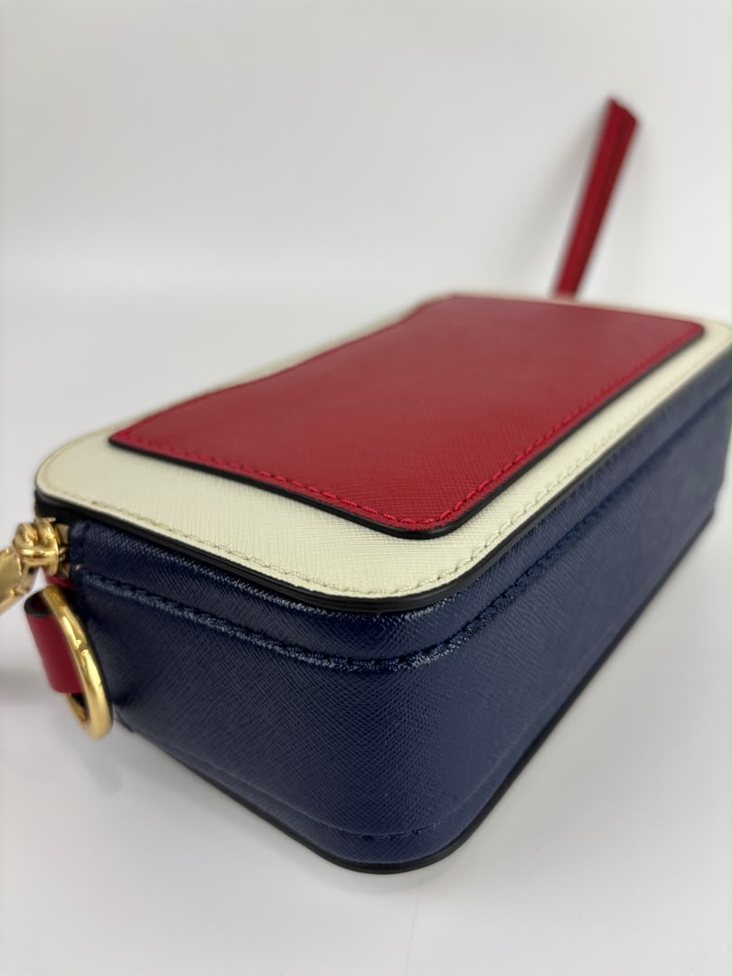Snapshot Crossbody Bag in Red / White / Black