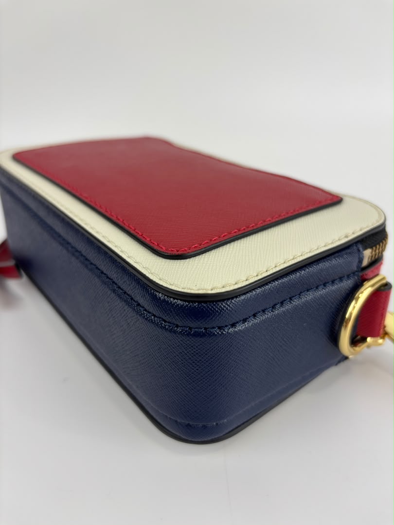 Snapshot Crossbody Bag in Red / White / Black