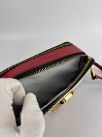 Snapshot Crossbody Bag in Red / White / Black
