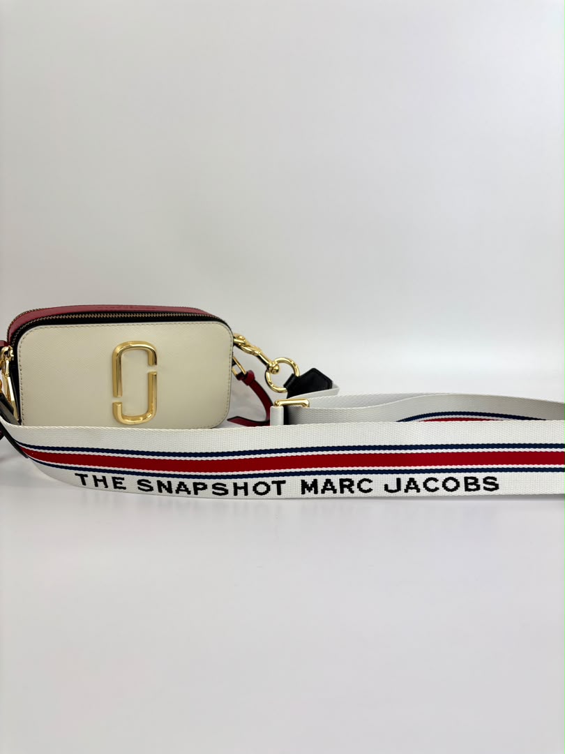 Snapshot Crossbody Bag in Red / White / Black