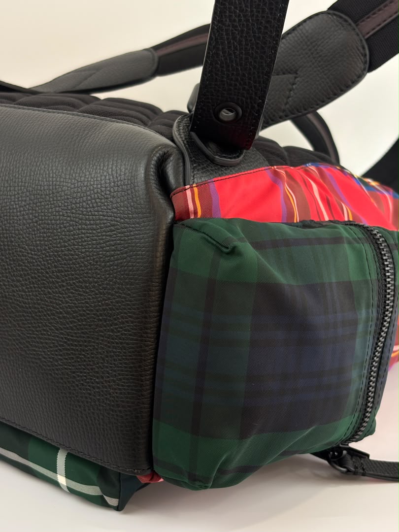 Tartan Patchwork Rucksack Backpack