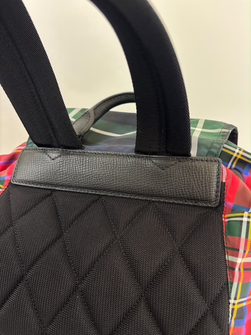 Tartan Patchwork Rucksack Backpack