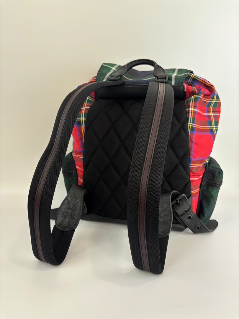 Tartan Patchwork Rucksack Backpack
