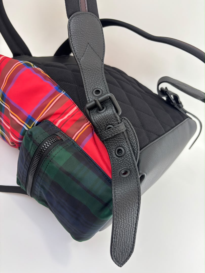 Tartan Patchwork Rucksack Backpack