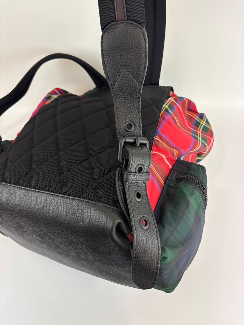 Tartan Patchwork Rucksack Backpack