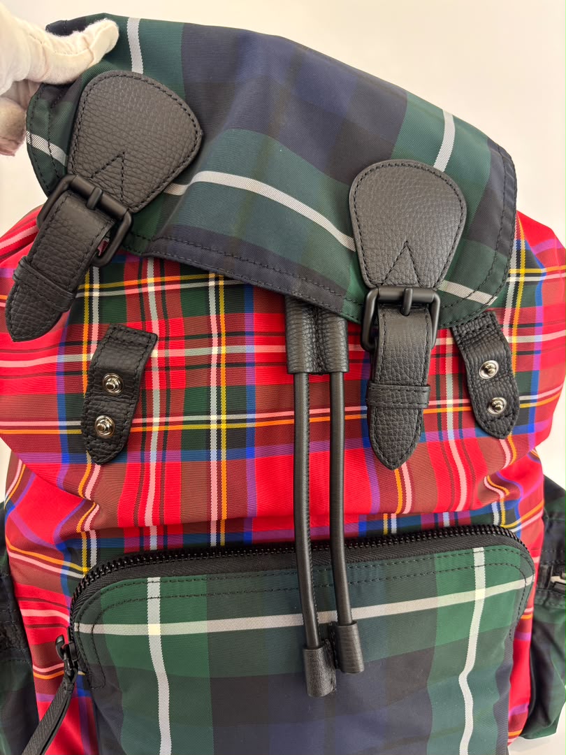 Tartan Patchwork Rucksack Backpack