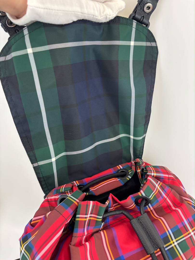Tartan Patchwork Rucksack Backpack