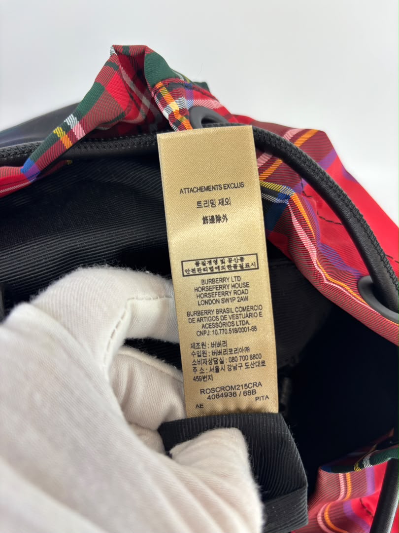 Tartan Patchwork Rucksack Backpack