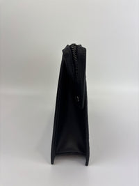 Barocco Black Calf Leather Clutch