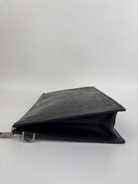 Barocco Black Calf Leather Clutch