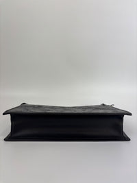 Barocco Black Calf Leather Clutch