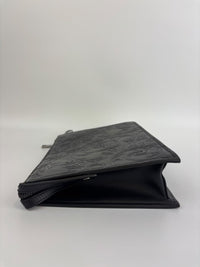Barocco Black Calf Leather Clutch