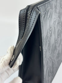 Barocco Black Calf Leather Clutch