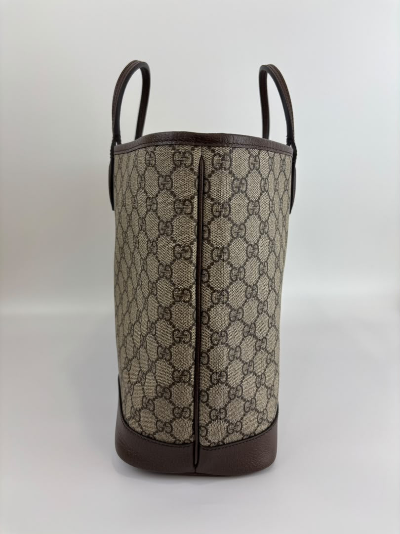 Medium Ophidia GG Supreme Monogram Tote Beige Ebony