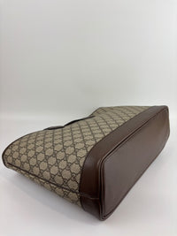 Medium Ophidia GG Supreme Monogram Tote Beige Ebony