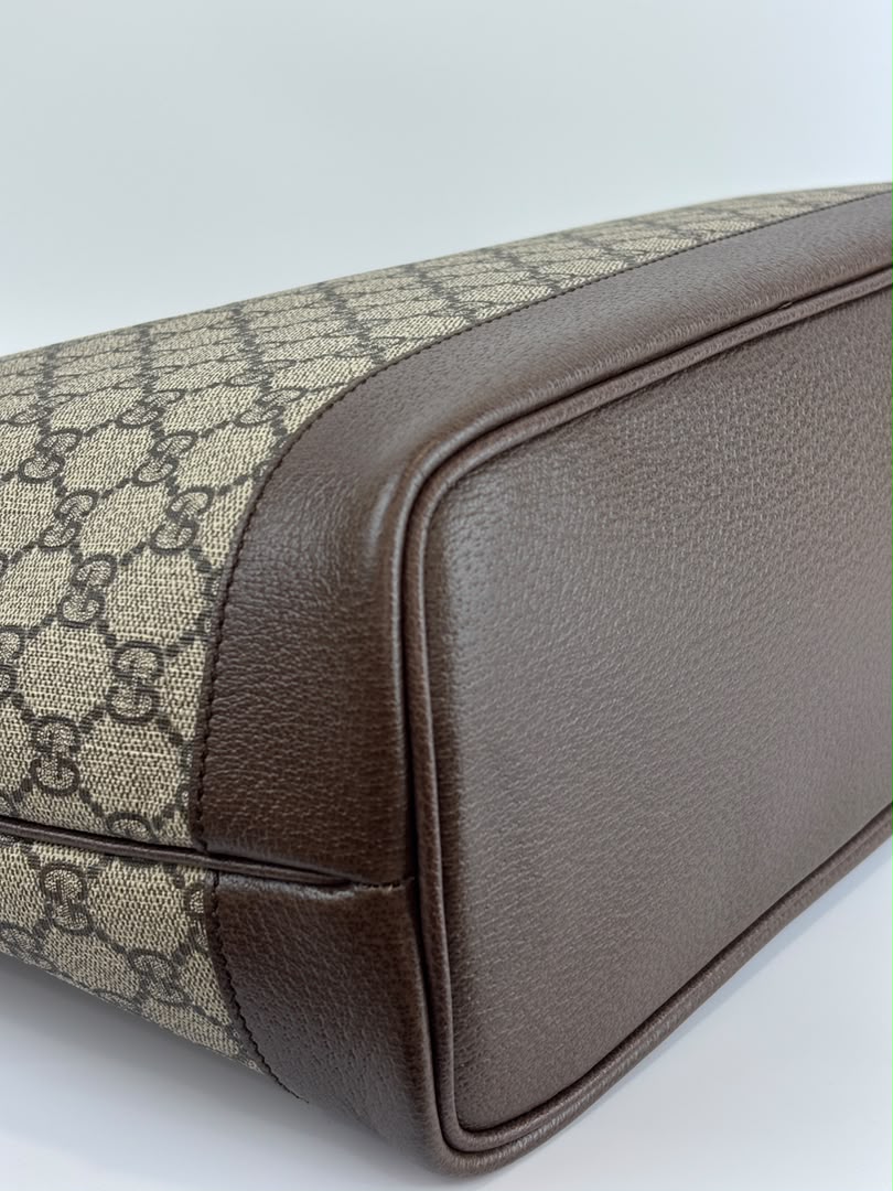 Medium Ophidia GG Supreme Monogram Tote Beige Ebony