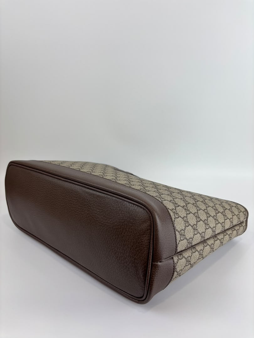 Medium Ophidia GG Supreme Monogram Tote Beige Ebony