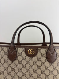 Medium Ophidia GG Supreme Monogram Tote Beige Ebony