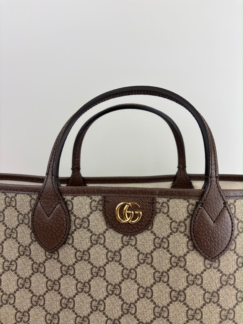 Medium Ophidia GG Supreme Monogram Tote Beige Ebony