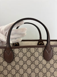 Medium Ophidia GG Supreme Monogram Tote Beige Ebony