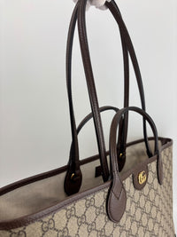 Medium Ophidia GG Supreme Monogram Tote Beige Ebony