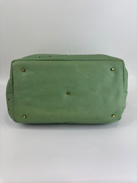 Tote in Mint Green Perforated Leather