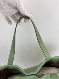 Tote in Mint Green Perforated Leather