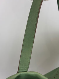 Tote in Mint Green Perforated Leather