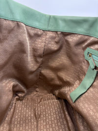 Tote in Mint Green Perforated Leather