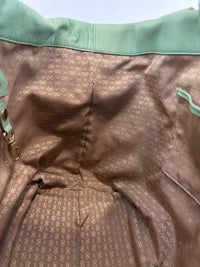 Tote in Mint Green Perforated Leather