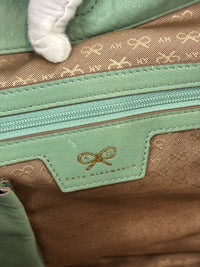 Tote in Mint Green Perforated Leather