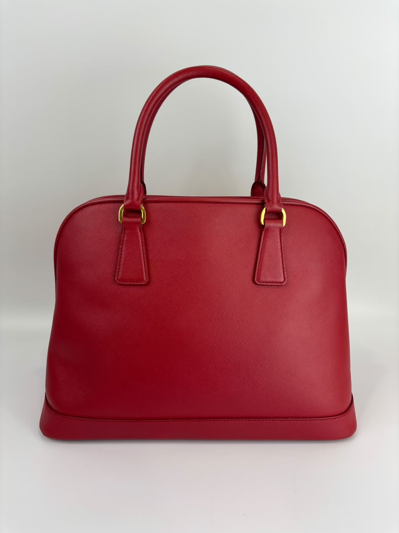 BN2558 Fuoco Saffiano Lux Promenade Bag