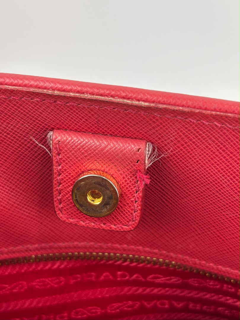 BN2558 Fuoco Saffiano Lux Promenade Bag