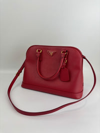 BN2558 Fuoco Saffiano Lux Promenade Bag