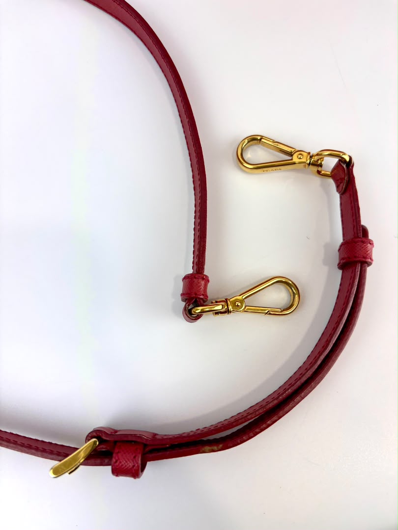 BN2558 Fuoco Saffiano Lux Promenade Bag