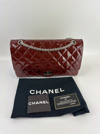 2.55 Reissue 227 Quilted Patent Leather in Burgundy SHW